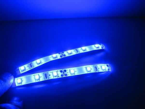 Blue 3528 SMD 6 LED Strip Light DC 12V Car Waterproof High brigh